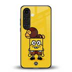 spongebob back phone cover | glass case for samsung galaxy s24 fe