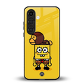 spongebob back phone cover | glass case for samsung galaxy s24 plus