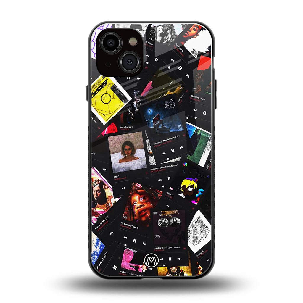 spotify and chill vibes music back phone cover | glass case for iphone 15 plus