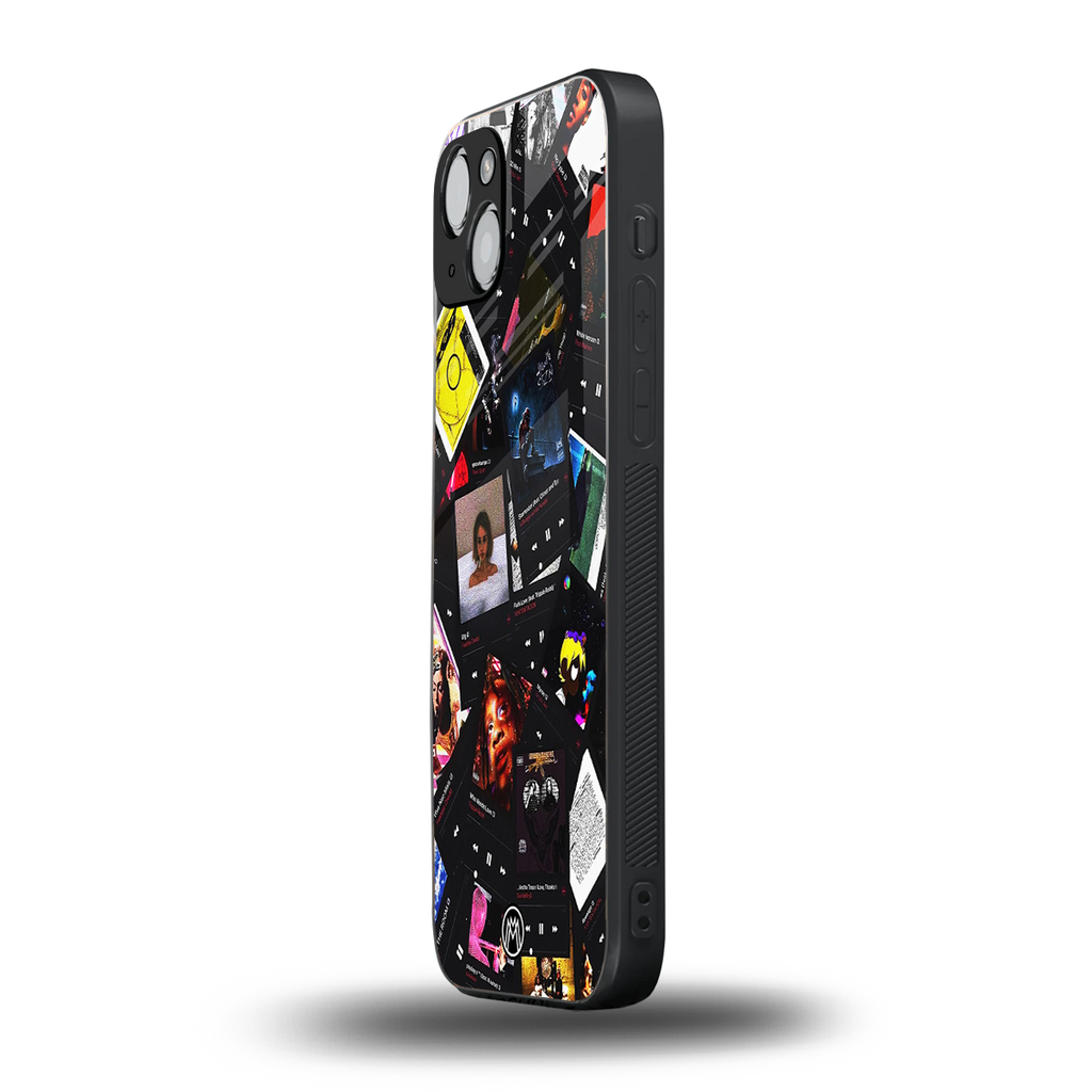 spotify and chill vibes music back phone cover | glass case for iphone 15 plus