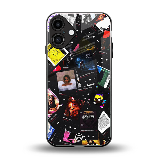 spotify and chill vibes music back phone cover | glass case for iphone 16 plus