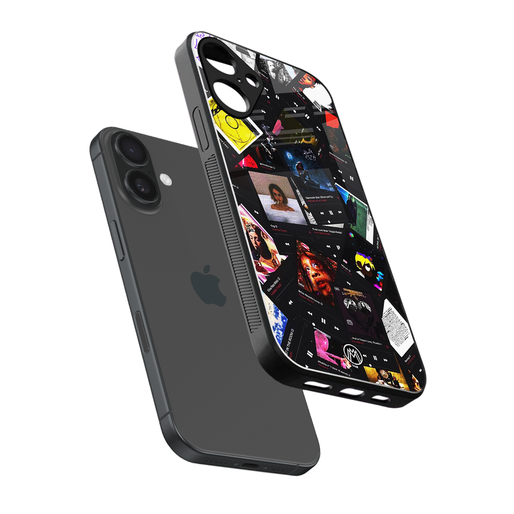 spotify and chill vibes music back phone cover | glass case for iphone 16 plus
