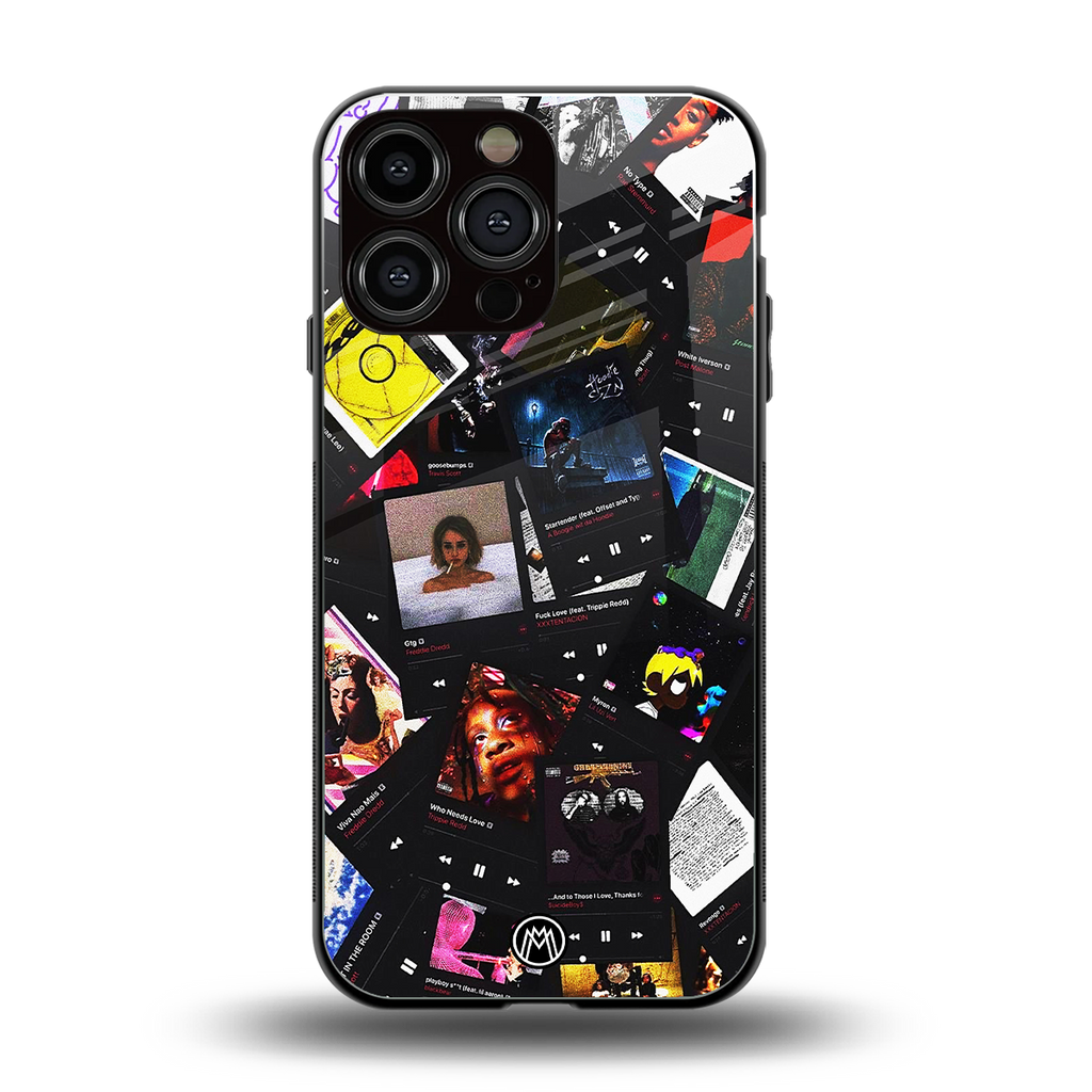 spotify and chill vibes music back phone cover | glass case for iphone 16 pro max