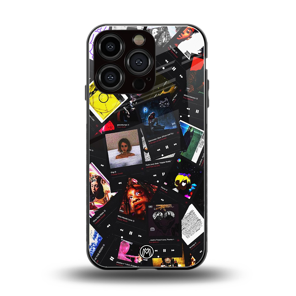 spotify and chill vibes music back phone cover | glass case for iphone 16 pro