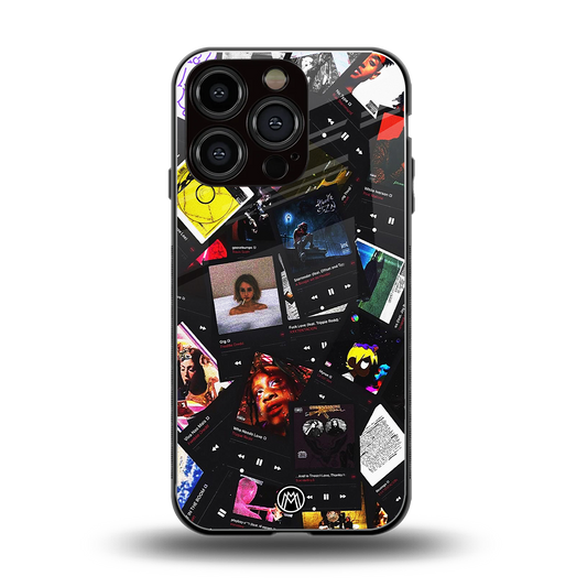 spotify and chill vibes music back phone cover | glass case for iphone 16 pro
