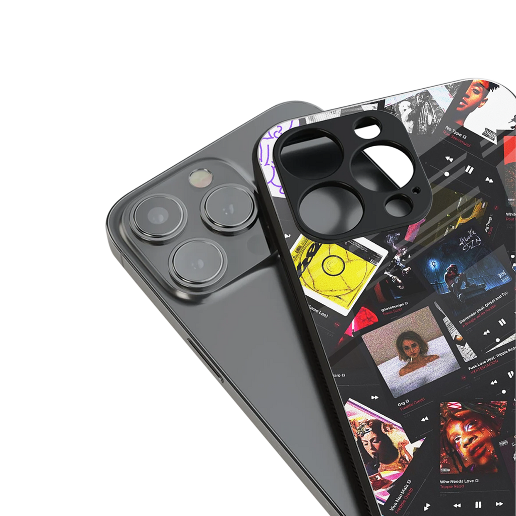 spotify and chill vibes music back phone cover | glass case for iphone 14 pro max
