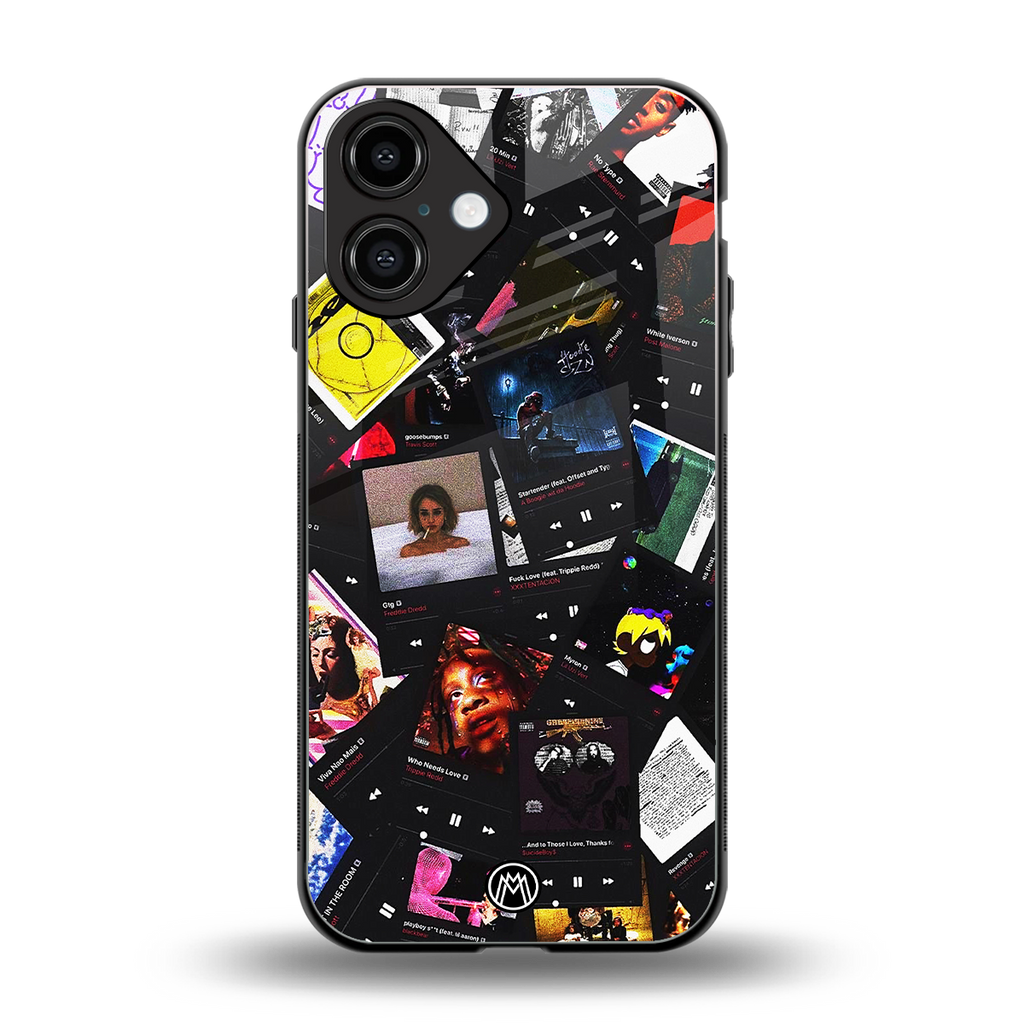 spotify and chill vibes music back phone cover | glass case for iphone 16