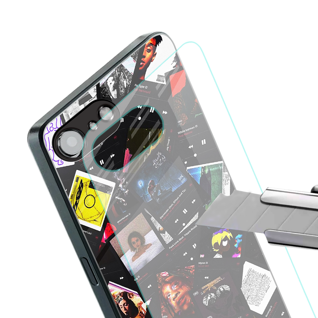 spotify and chill vibes music back phone cover | glass case for iphone 16e