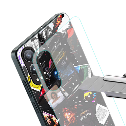 spotify and chill vibes music back phone cover | glass case for oneplus nord ce 4 lite