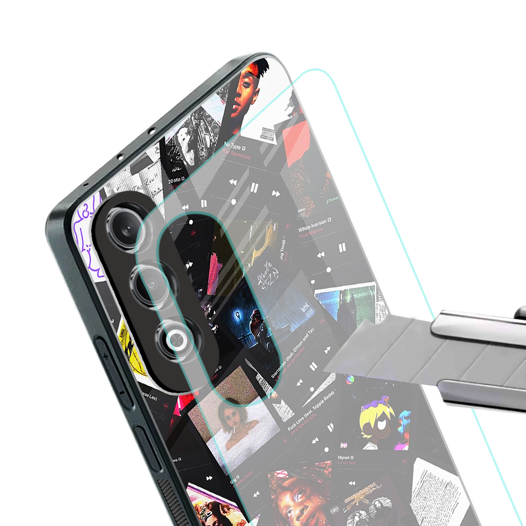 spotify and chill vibes music back phone cover | glass case for oneplus nord ce 4