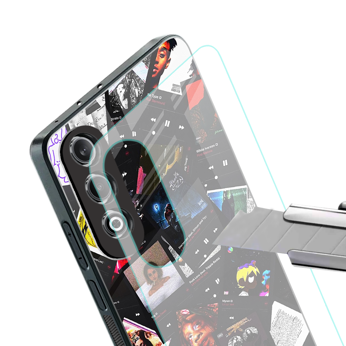 spotify and chill vibes music back phone cover | glass case for oneplus nord ce 4