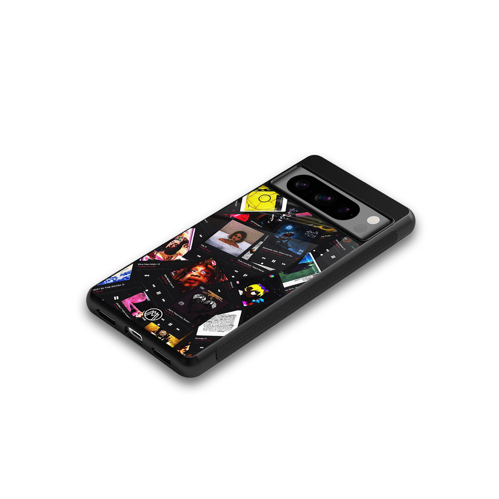 spotify and chill vibes music back phone cover | glass case for google pixel 8 pro