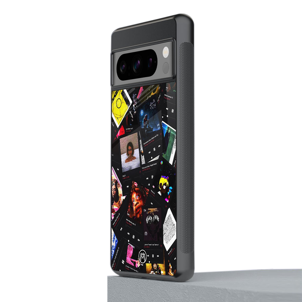 spotify and chill vibes music back phone cover | glass case for google pixel 8 pro