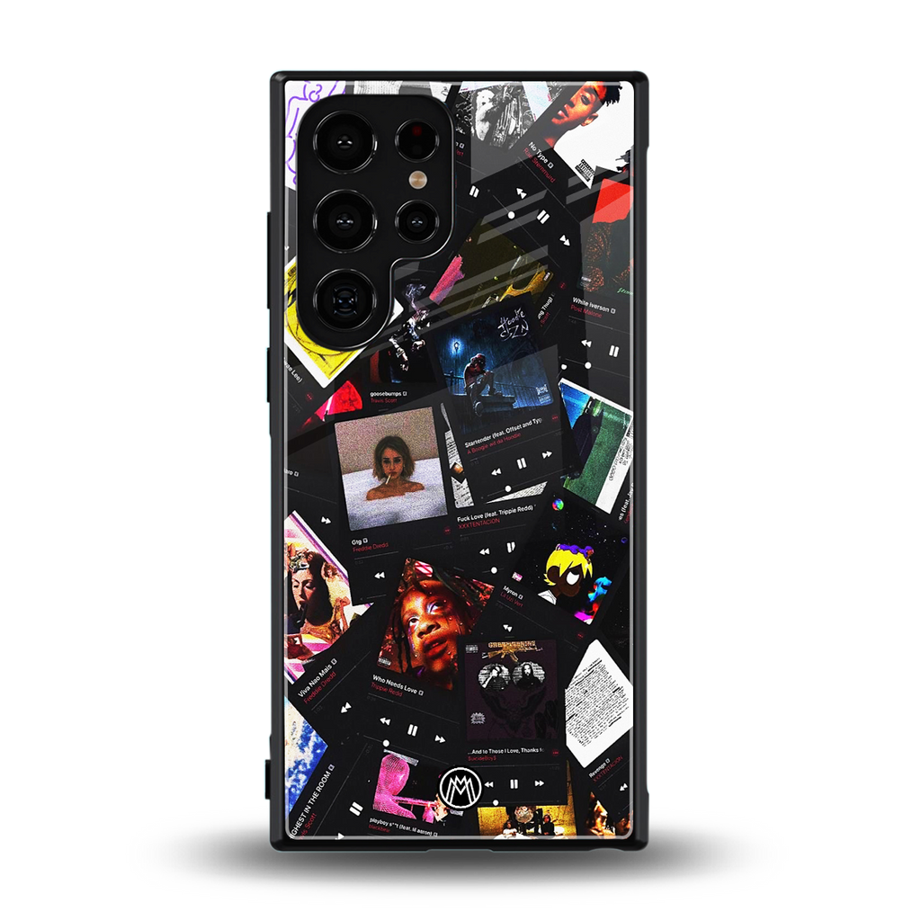 spotify and chill vibes music back phone cover | glass case for samsung galaxy s23 ultra