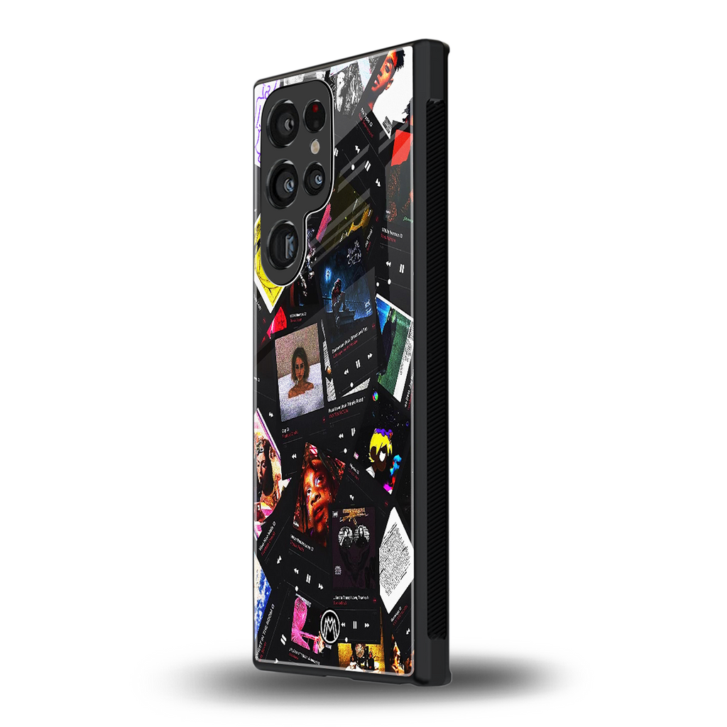 spotify and chill vibes music back phone cover | glass case for samsung galaxy s23 ultra