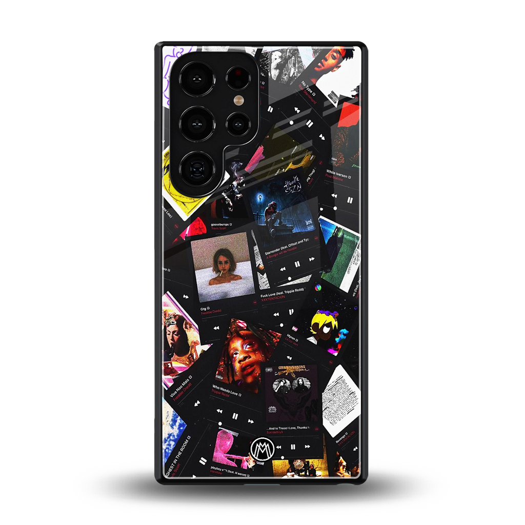 spotify and chill vibes music back phone cover | glass case for samsung galaxy s25 ultra