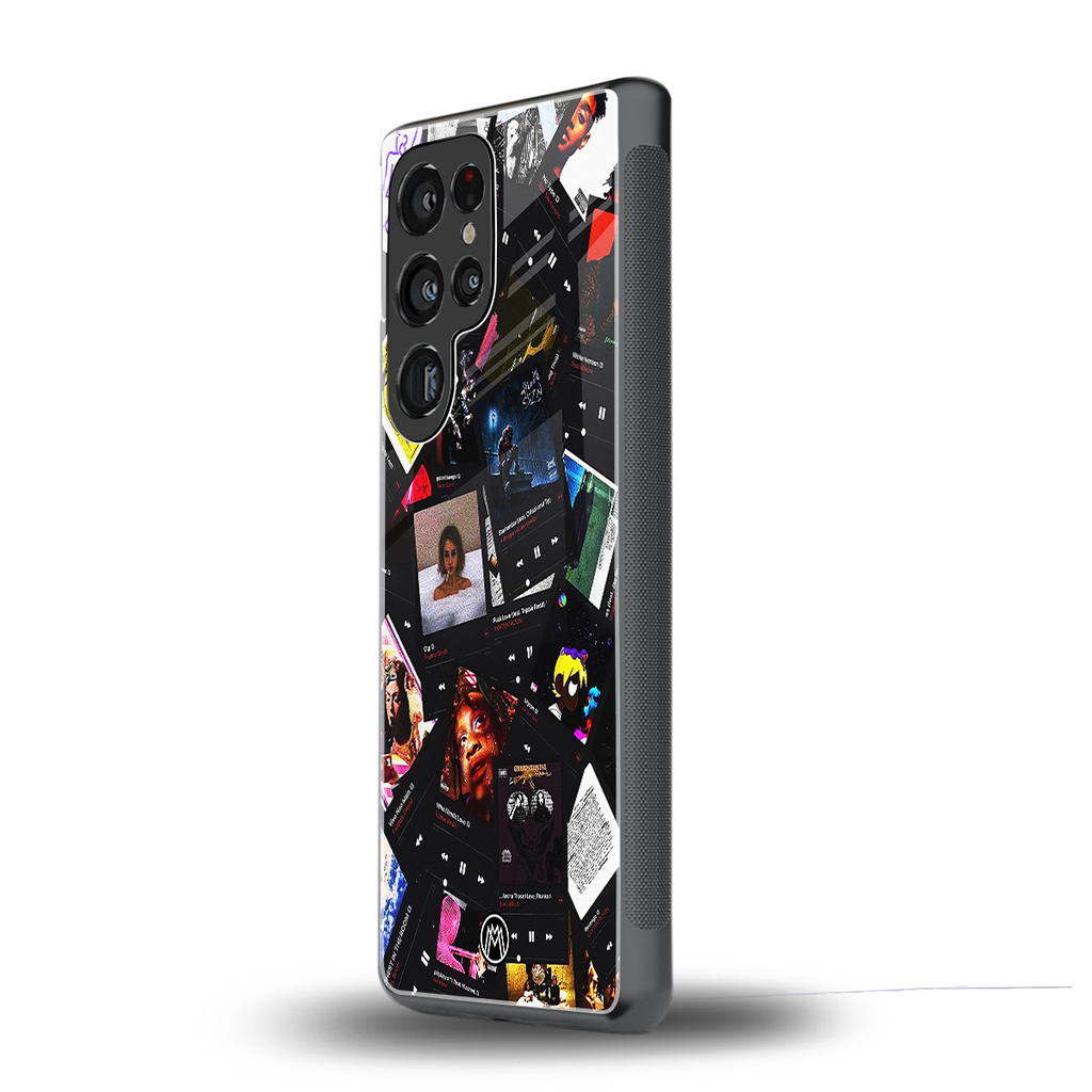 spotify and chill vibes music back phone cover | glass case for samsung galaxy s25 ultra