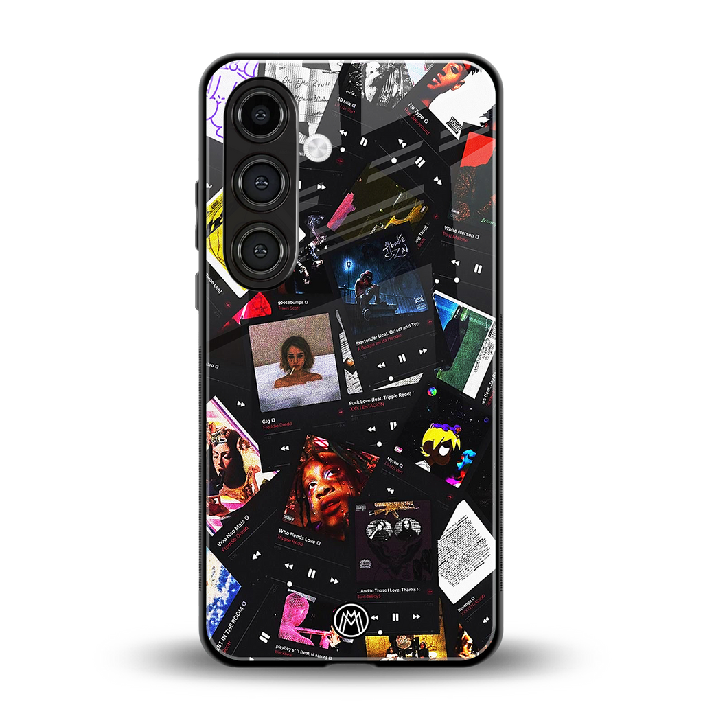 spotify and chill vibes music back phone cover | glass case for samsung galaxy s25 plus