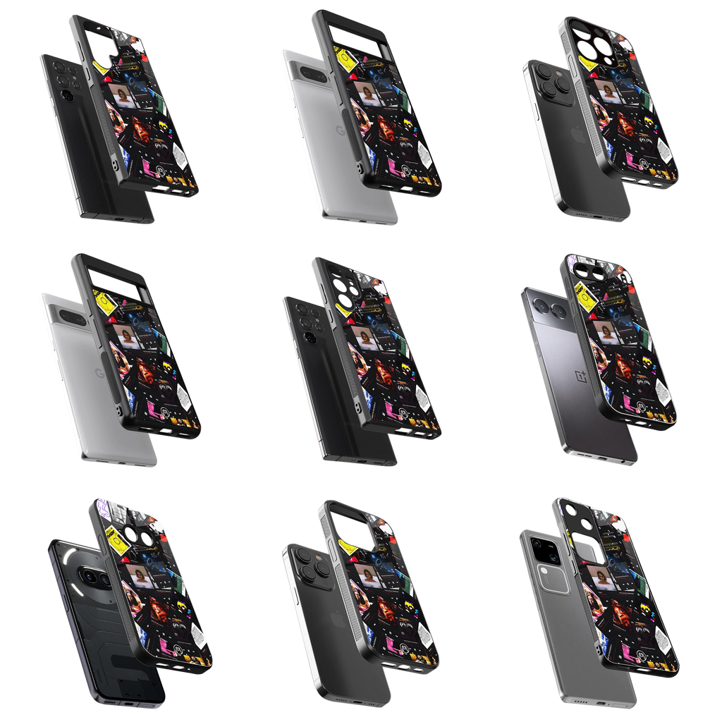 Durable Glass Back Mobile Case for iPhone, Samsung, OnePlus, Google Pixel, Redmi, Vivo, Oppo