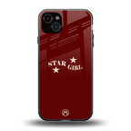 star girl back phone cover | glass case for iphone 15 plus