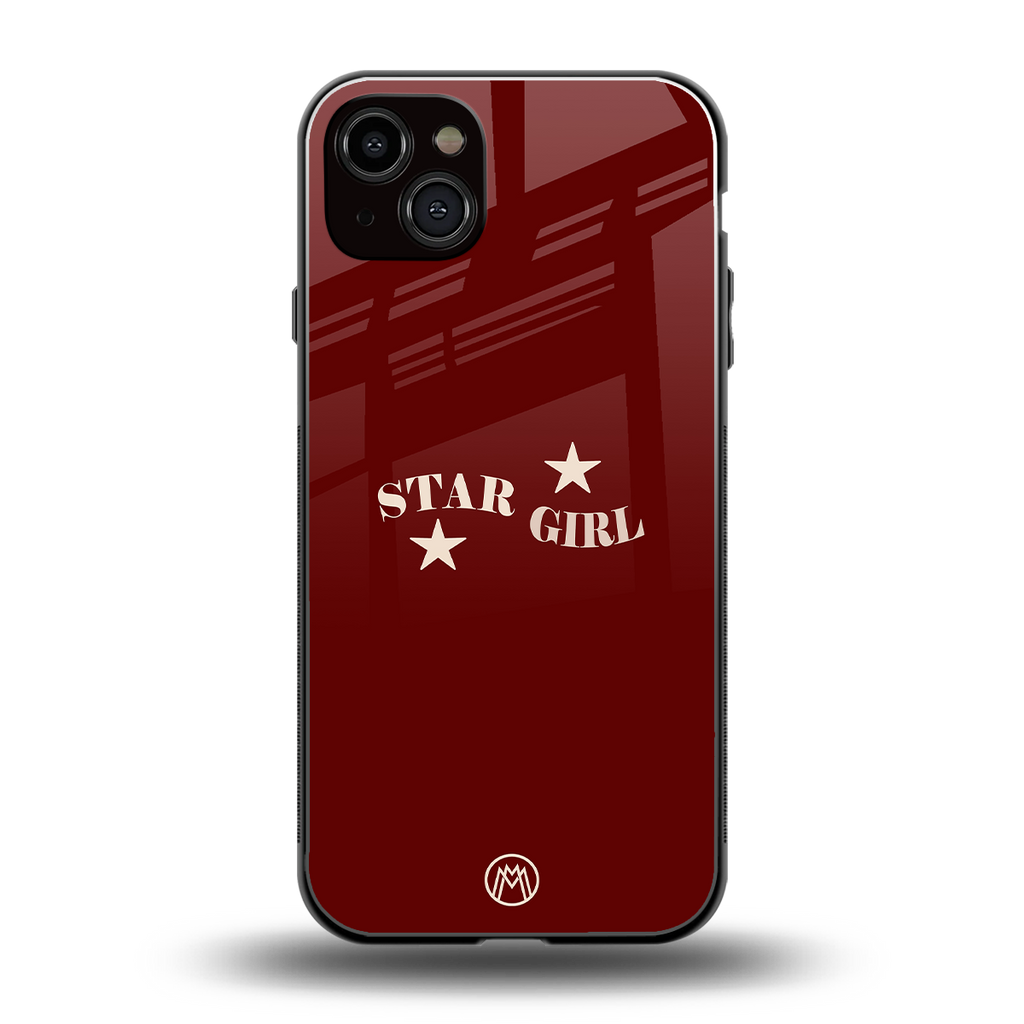 star girl back phone cover | glass case for iphone 14 plus