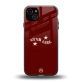 star girl back phone cover | glass case for iphone 14 plus
