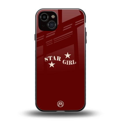 star girl back phone cover | glass case for iphone 14 plus