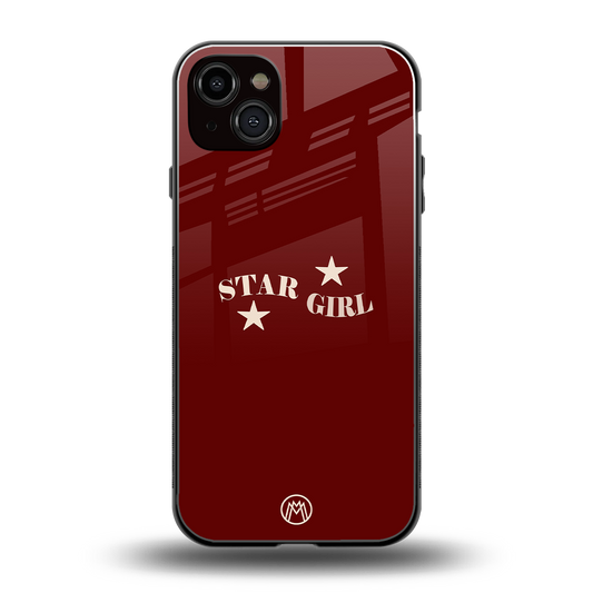 star girl back phone cover | glass case for iphone 14 plus