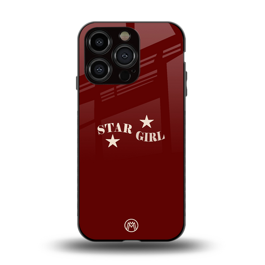 star girl back phone cover | glass case for iphone 15 pro