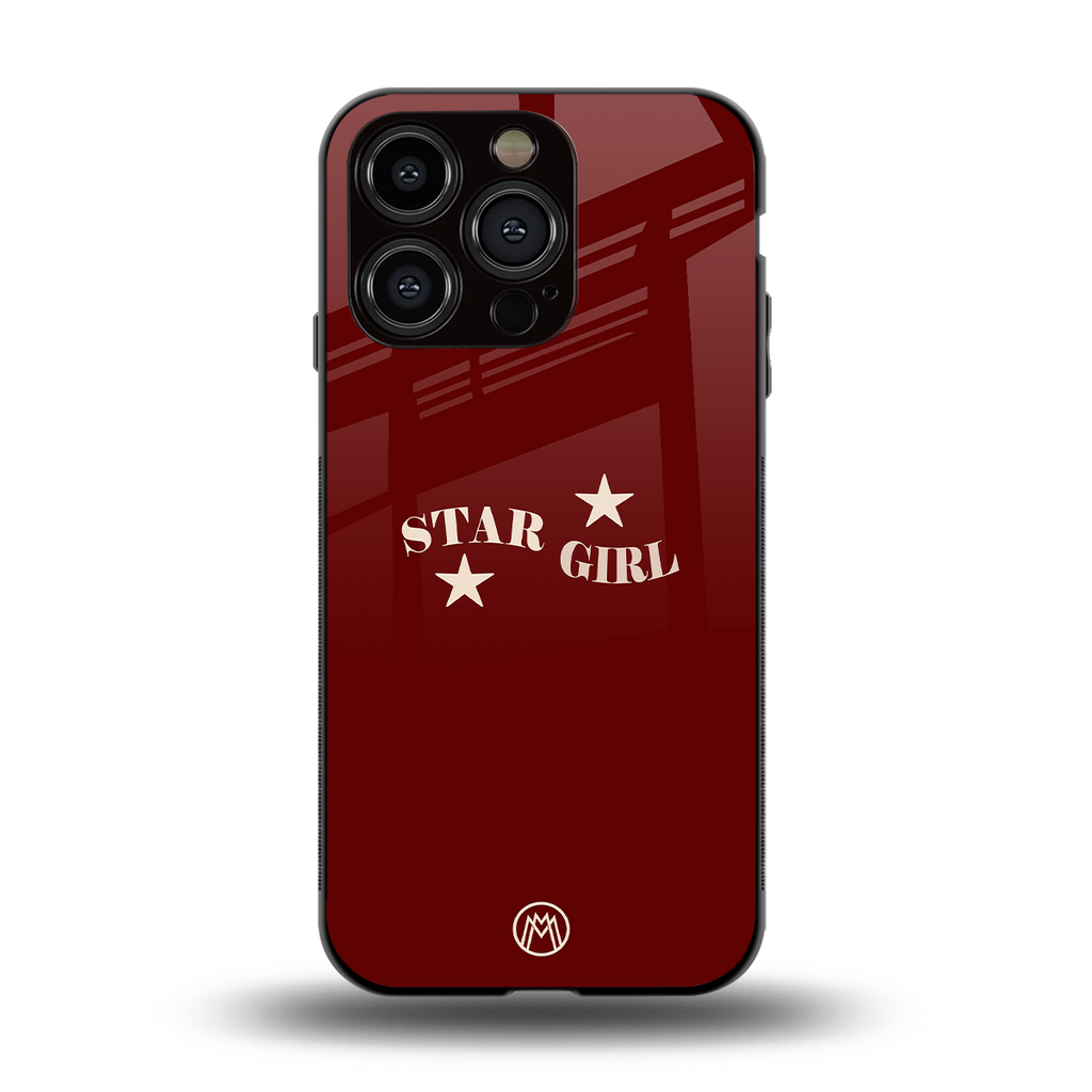 star girl back phone cover | glass case for iphone 14 pro