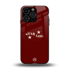 star girl back phone cover | glass case for iphone 14 pro
