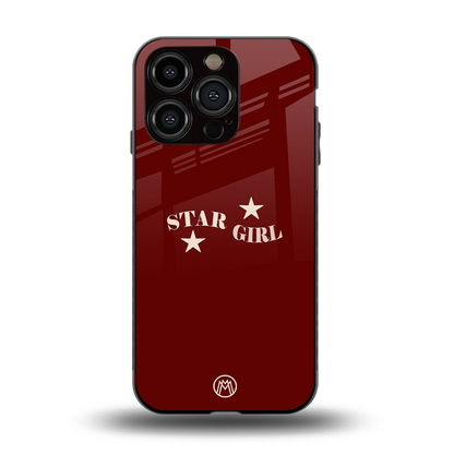 star girl back phone cover | glass case for iphone 14 pro