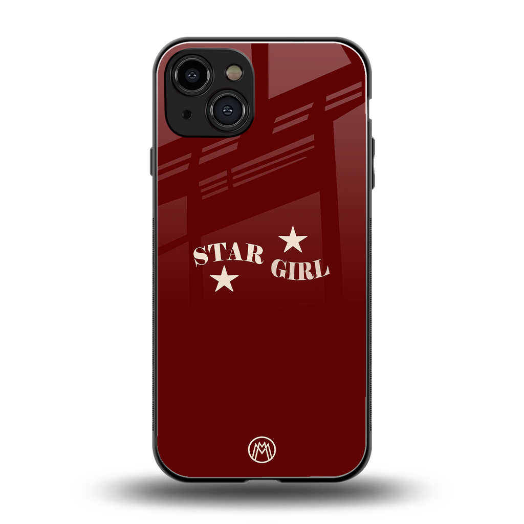 star girl back phone cover | glass case for iphone 15
