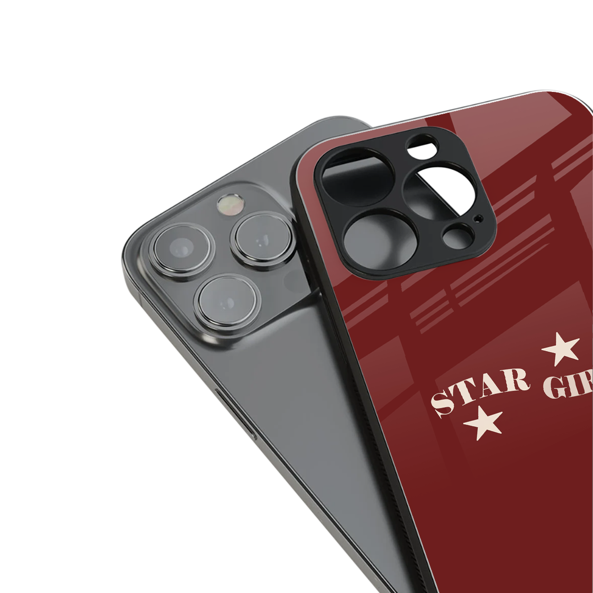 star girl back phone cover | glass case for iphone 13 pro