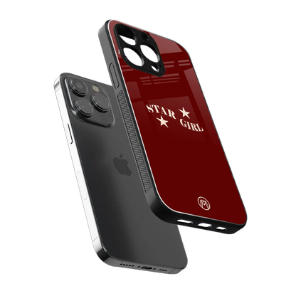 star girl back phone cover | glass case for iphone 16 pro