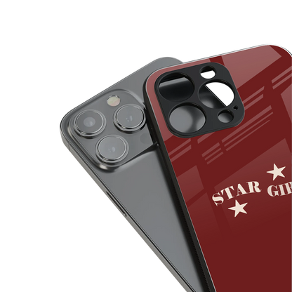 star girl back phone cover | glass case for iphone 15 pro