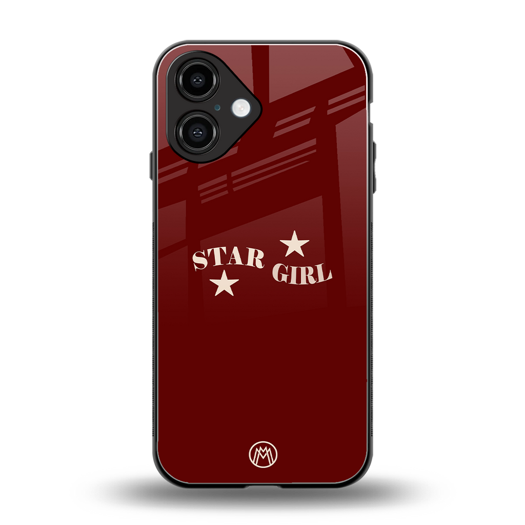 star girl back phone cover | glass case for iphone 16
