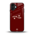 star girl back phone cover | glass case for iphone 16