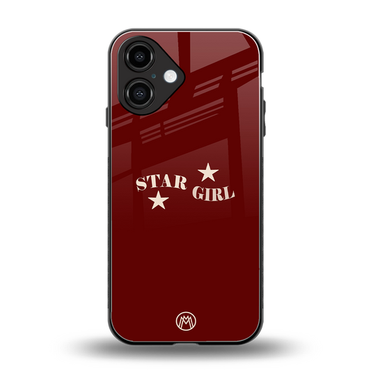star girl back phone cover | glass case for iphone 16