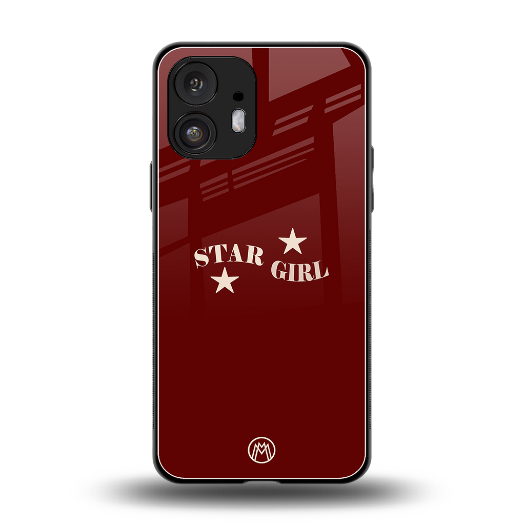 star girl back phone cover | glass case for nothing phone 2