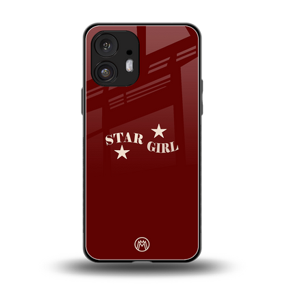 star girl back phone cover | glass case for nothing phone 2