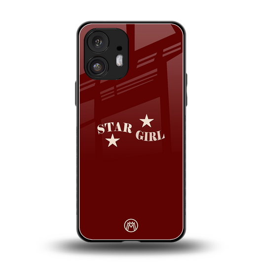 star girl back phone cover | glass case for nothing phone 2