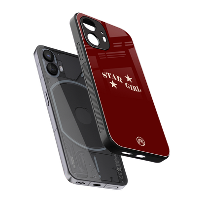 star girl back phone cover | glass case for nothing phone 2