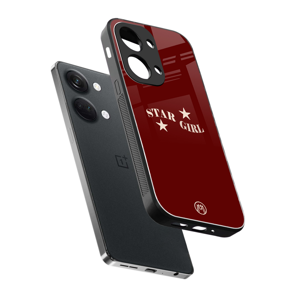 star girl back phone cover | glass case for oneplus nord 3
