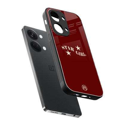 star girl back phone cover | glass case for oneplus nord 3