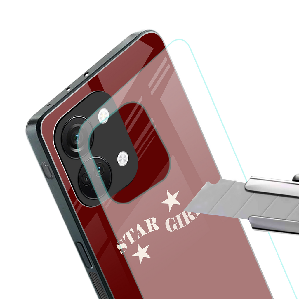 star girl back phone cover | glass case for oneplus nord 3