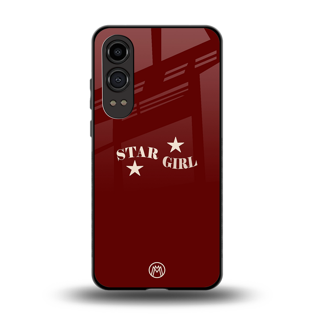 star girl back phone cover | glass case for oneplus nord ce 4 lite