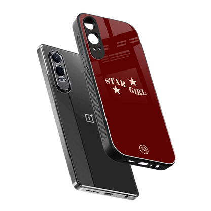 star girl back phone cover | glass case for oneplus nord ce 4 lite