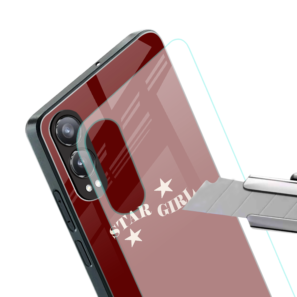 star girl back phone cover | glass case for oneplus nord ce 4 lite