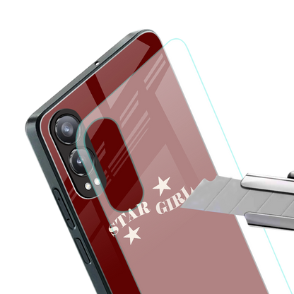 star girl back phone cover | glass case for oneplus nord ce 4 lite